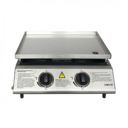 PLANCHA DE ASAR 2 FUEGOS INOXIDABLE MUVIP