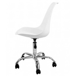SILLA DE ESCRITORIO CON RUEDAS 97X47X58CM BLANCA