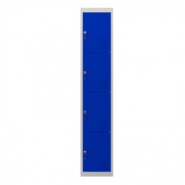 TAQUILLA METÁLICA 4 PUERTAS 1800X300X500MM AZUL CROMAD