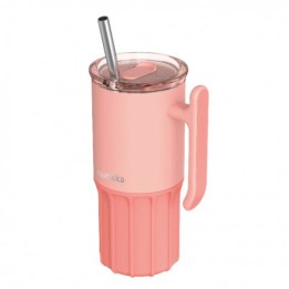 TAZA TERMO ACERO INOX 720ML CON BASE SILICONA UMI PEACHY PINK QUOKKA