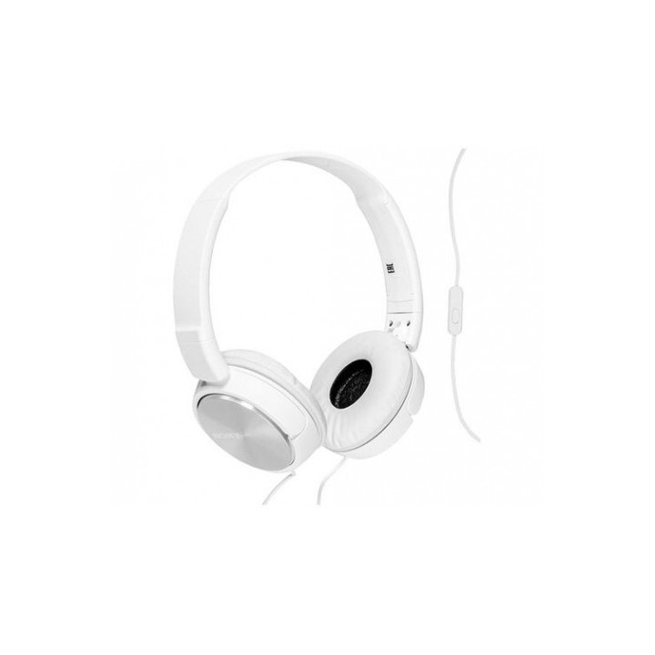 AURICULAR DIADEMA PLEGABLE CON MICRÓFONO BLANCO SONY