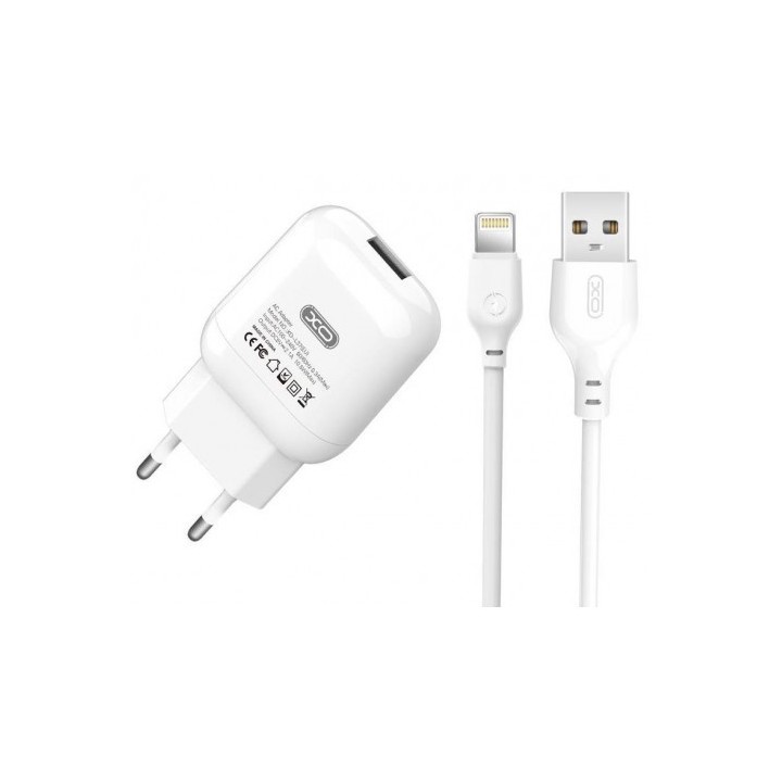 PACK CARGADOR CORRIENTE L37 2.1A + CABLE LIGHTNING XO