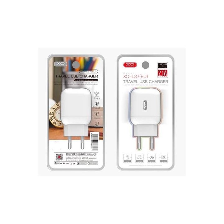 CARGADOR DE CORRIENTE L37 2.1A USB XO