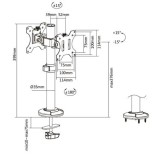 SOPORTE PARA MOSTRADOR 2 MONITORES 17"-32" CROMAD