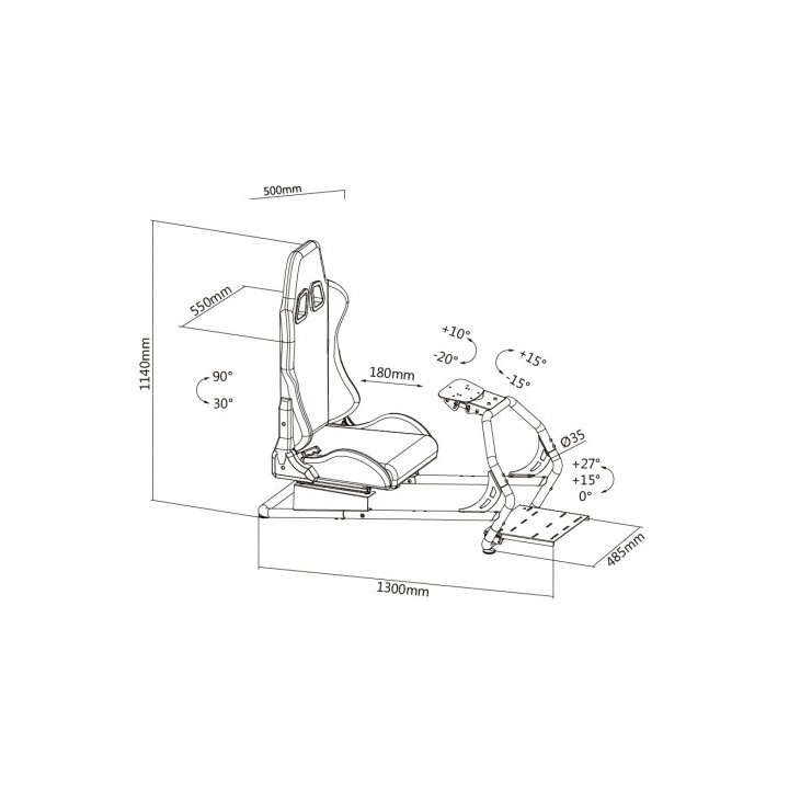 RACING SIMULATOR COCKPIT SEAT R2 CROMAD
