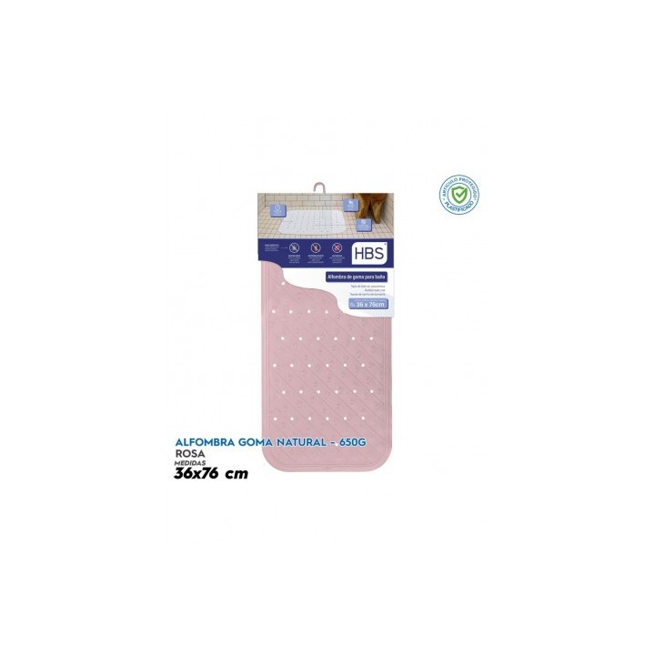 ALFOMBRA GOMA NATURAL - 650G ROSA HBS