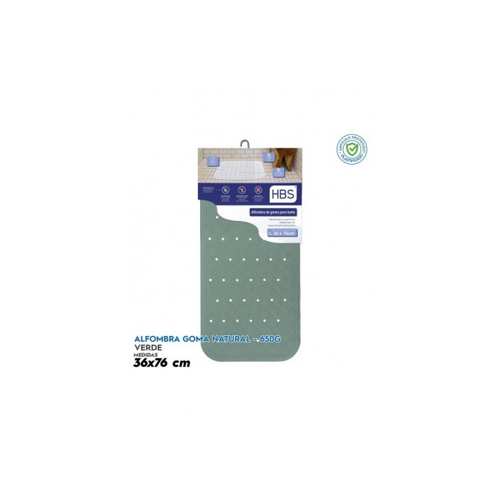 ALFOMBRA GOMA NATURAL - 650G VERDE HBS