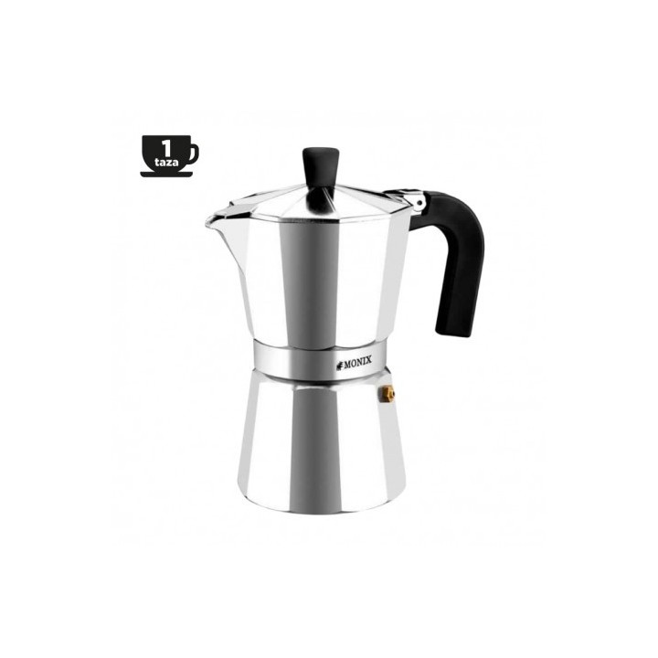 CAFETERA VITRO EXPRES 1 TAZA ALUMINIO ANTIADHERENTE CALDERIN SIN CANTOS
