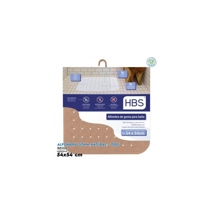 ALFOMBRA GOMA NATURAL - 700G BEIGE HBS