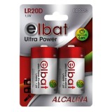 PACK 2 PCS PILAS ALCALINAS LR20D ELBAT