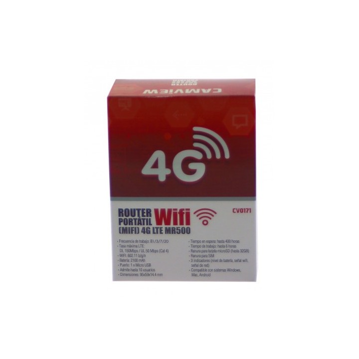 ROUTER (MIFI) WIFI PORTATIL 4G LTE MR500 CAMVIEW