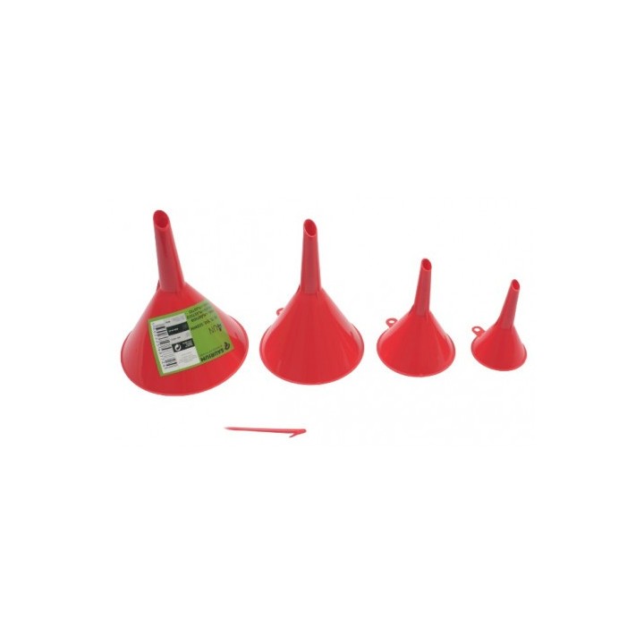 JUEGO 4 PCS EMBUDOS PLASTICO SAURIUM