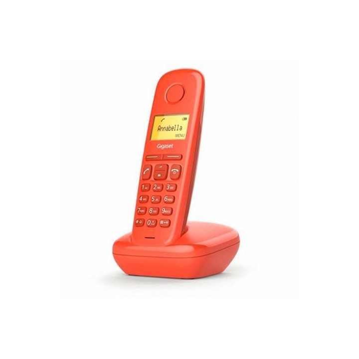 TELÉFONO DECT GIGASET A170 ROJO | LCD 1.5" | FUNCION ALARMA