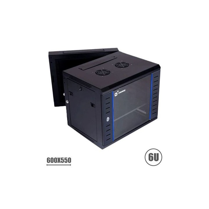 RACK 19" DOBLE CUERPO 6U 600X550 SERIE BLUE CROMAD