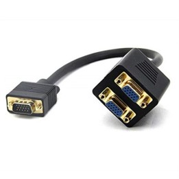 CABLE ADAPTADOR DOBLE VGA MACHO A 2 VGA HEMBRAS CROMAD