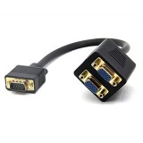 CABLE ADAPTADOR DOBLE VGA MACHO A 2 VGA HEMBRAS CROMAD