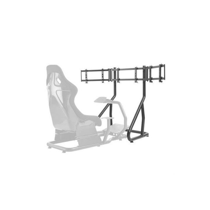 STAND PARA TRES TELEVISORES RACING SIMULATOR COCKPIT SEAT CROMAD