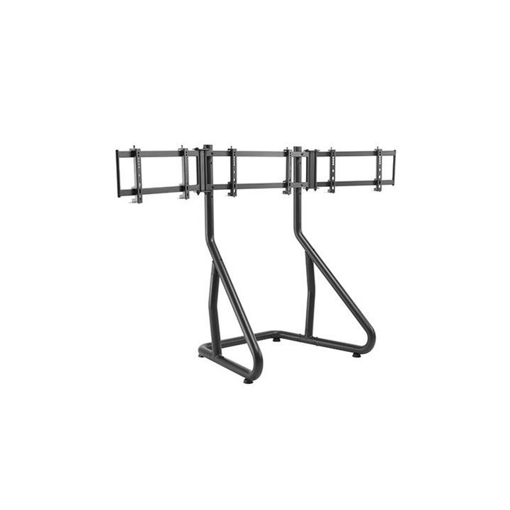 STAND PARA TRES TELEVISORES RACING SIMULATOR COCKPIT SEAT CROMAD