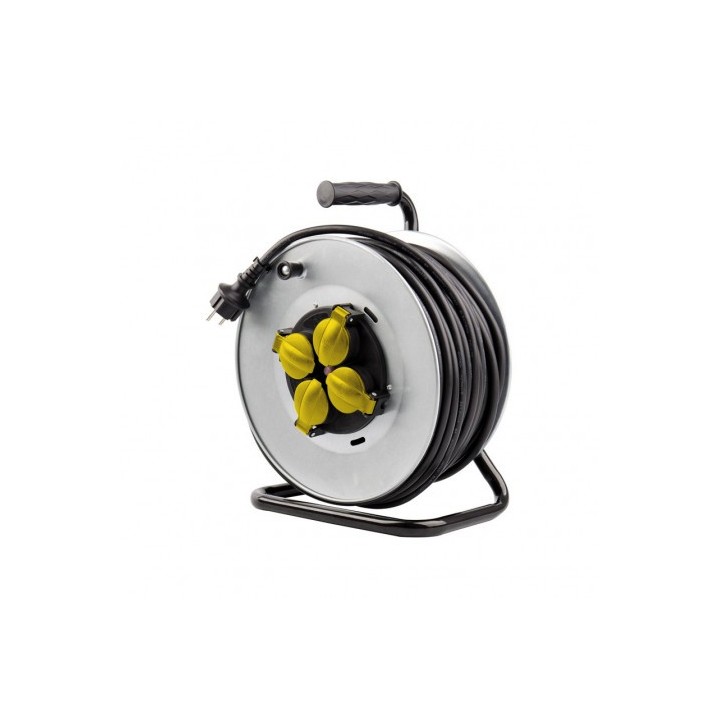 ENROLLADOR DE CABLE PRO 40 METROS CABLE 3X2.5MM TAMBOR FIJO ELBAT