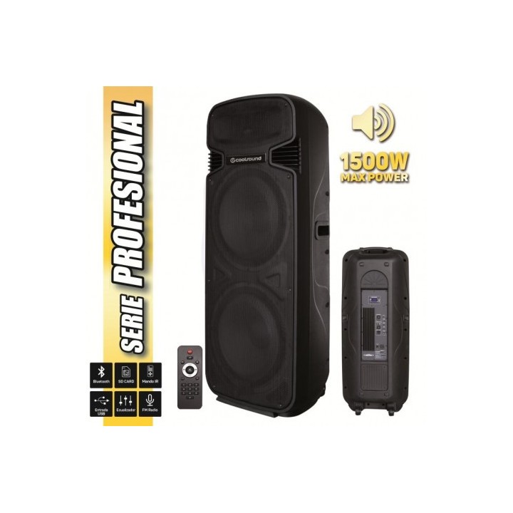ALTAVOZ AUTOAMPLIFICADO PRO500 2X15" 1500W SERIE PRO COOLSOUND
