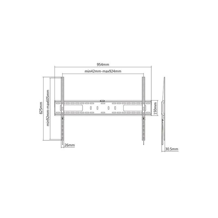 SOPORTE DE PARED TV LED LCD 60"-100" CROMAD