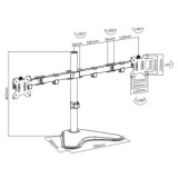 SOPORTE DE MESA CON BASE PARA 2 MONITORES 13"-32" CROMAD