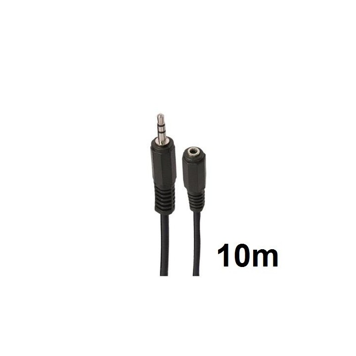 CABLE STEREO MINI JACK 3.5 EXTENSION M/H 10 METROS CROMAD
