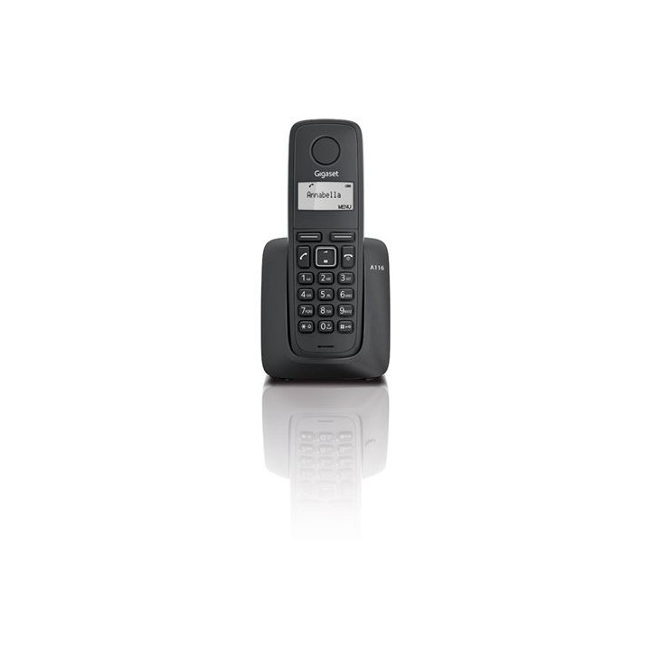 TELEFONO INALAMBRICO DECT DIGITAL GIGASET A116 NEGRO