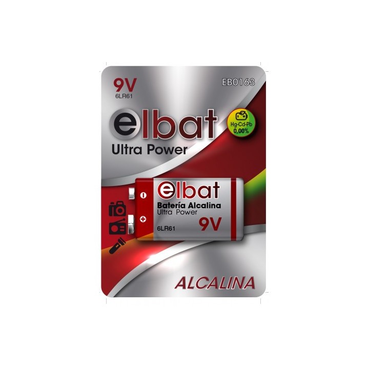 BLISTER 1 PC PILA ALCALINA 6LR61/9V ELBAT