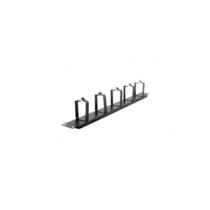 PANEL 1U GUIADO Y DISTRIBUCION DE CABLEADO CON ANILLAS CROMAD