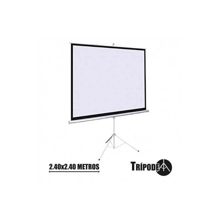 PANTALLA PROYECCION TRIPODE 2.40 X 2.40MTR CROMAD