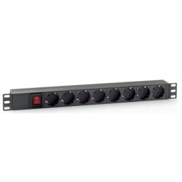 REGLETA PDU RACK 19" 8 TOMAS + INTERRUPTOR PLASTICO CROMAD