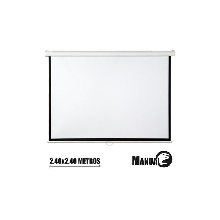 PANTALLA PROYECCION MANUAL 2.40 X 2.40MTR CROMAD