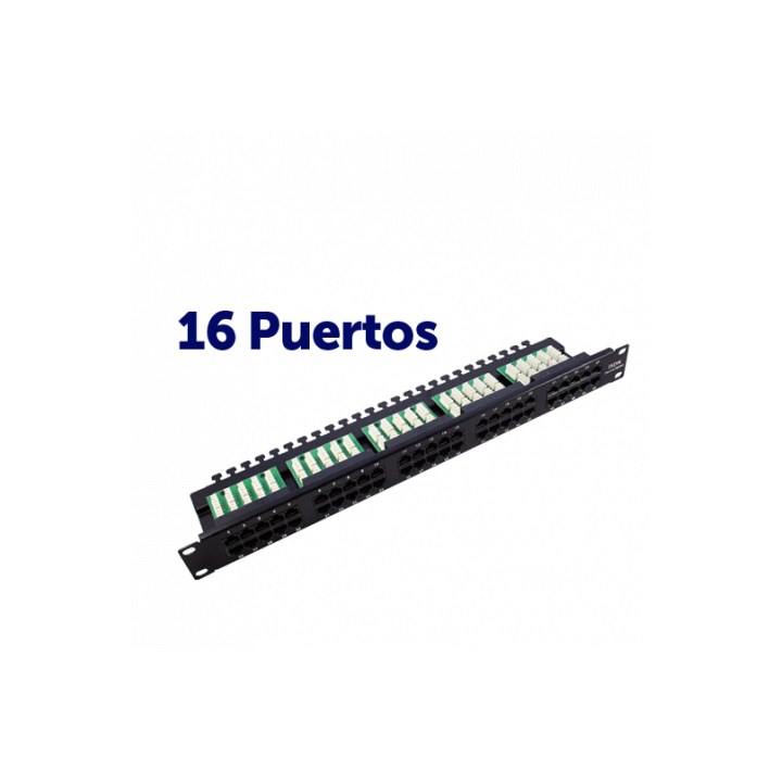 PANEL PARCHEO 16P KRONE 19" UTP CAT 6 CROMAD