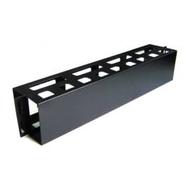 PANEL 1U GUIADO Y DISTRIBUCIÓN DE CABLEADO CON TAPA PARA RACKS 19" CROMAD