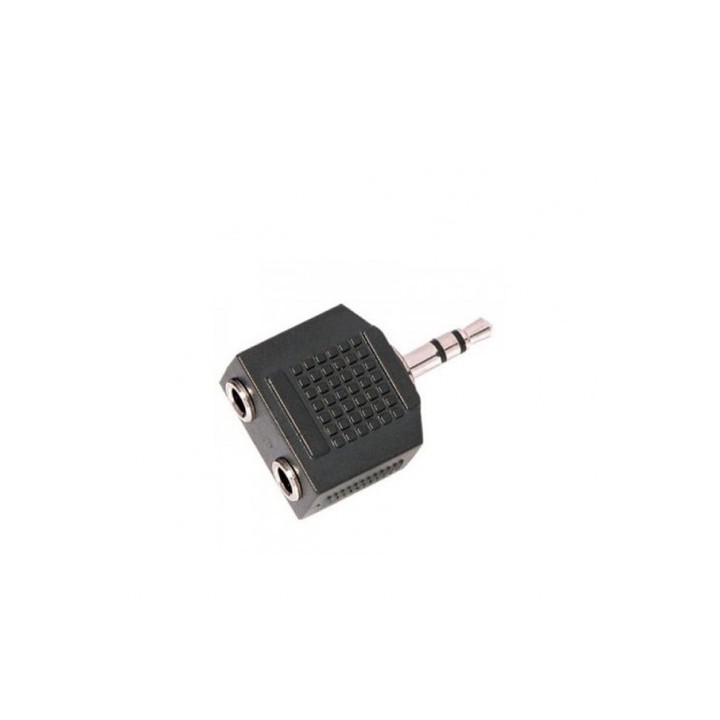 ADAPTADOR STEREO MINI JACK A 2 MINI JACK HEMBRAS CROMAD