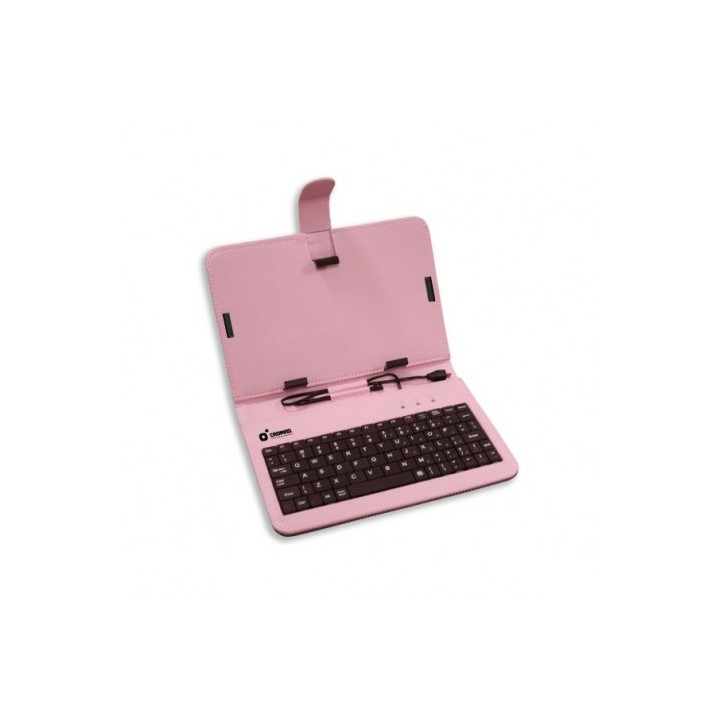FUNDA KEYCOVER PARA TABLETS 7" CON TECLADO ROSA CROMAD