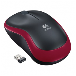 RATON OPTICO LOGITECH M185 WIRELESS ROJO