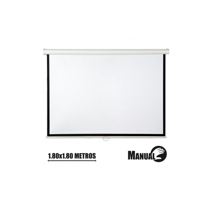 PANTALLA PROYECCION MANUAL 1.80 X 1.80MTR CROMAD