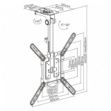 SOPORTE TECHO BASCULANTE TV 23" - 55" CROMAD