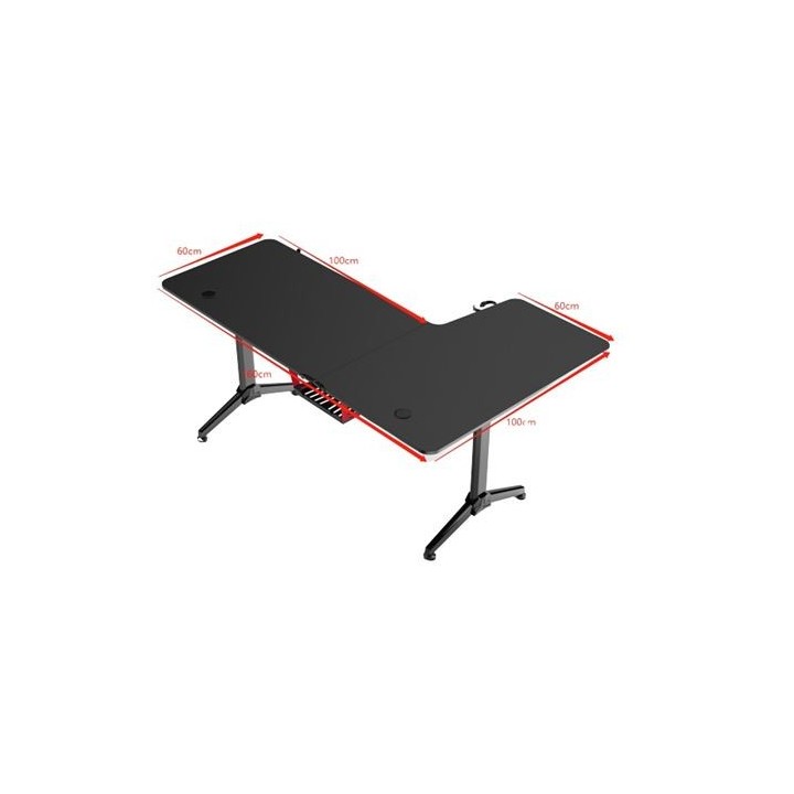 MESA GAMING PRO1300 FIBRA CARBONO | L IZQUIERDA | ALFOMBRILLA 80X30CM | MUV