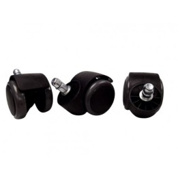 JUEGO DE 5 RUEDAS PARA SILLA MUVIP COLOR NEGRO/GRIS
