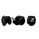 JUEGO DE 5 RUEDAS PARA SILLA MUVIP COLOR NEGRO/GRIS