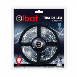 TIRA DE LED 12V 5 METROS LUZ FRIA ELBAT