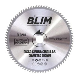 DISCO CORTE MADERA PARA SIERRAS 250MM. BLIM