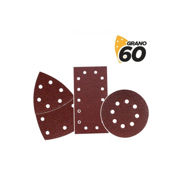 SET DE 9 LIJAS GRANO 60 PARA LIJADORA MODELO BL0151