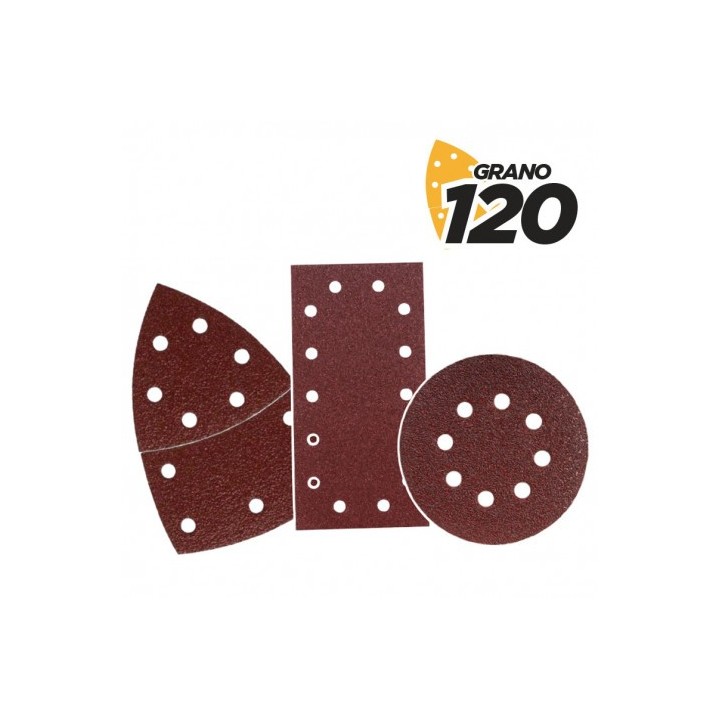 SET DE 9 LIJAS GRANO 120 PARA LIJADORA MODELO BL0151