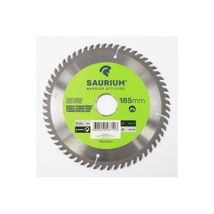 PACK 3 DISCOS CORTE MADERA PARA SIERRAS 185MM. SAURIUM