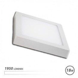 DOWNLIGHT CUADRADO SOBRE PARED LED 18W 1950LM LUZ BLANCA ELBAT