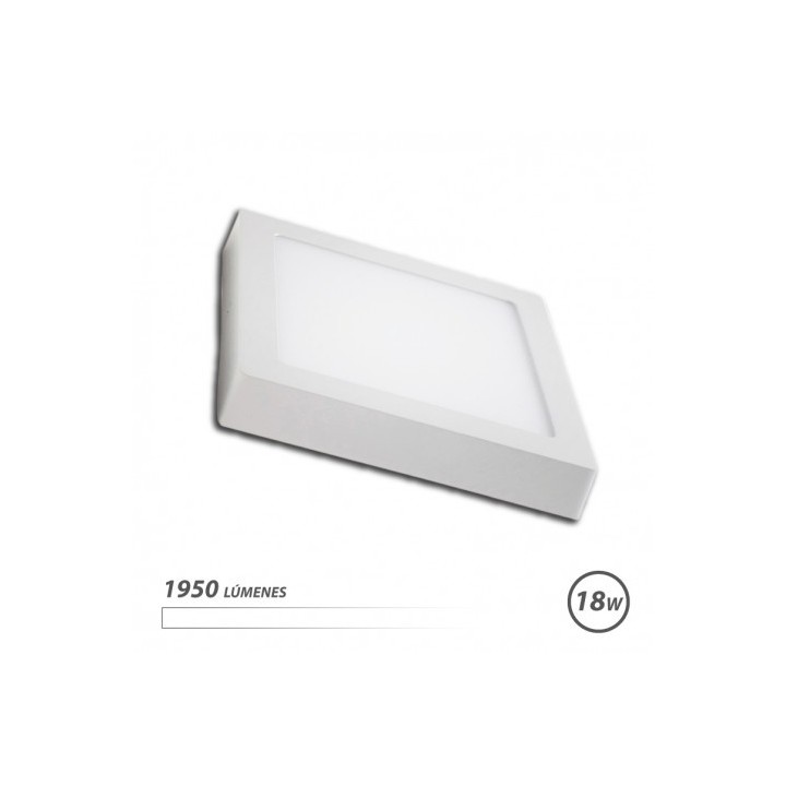 DOWNLIGHT CUADRADO SOBRE PARED LED 18W 1950LM LUZ BLANCA ELBAT